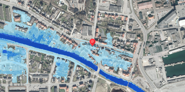 Oversvømmelsesrisiko fra vandløb på Strandgade 27, . , 8500 Grenaa