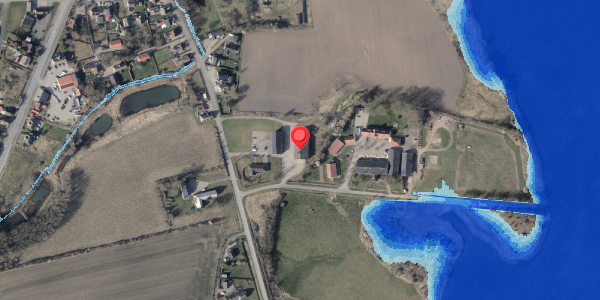 Oversvømmelsesrisiko fra vandløb på Dalhoffsmindevej 1B, 6100 Haderslev