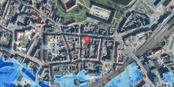 Oversvømmelsesrisiko fra vandløb på Slotsgade 11A, . , 6000 Kolding
