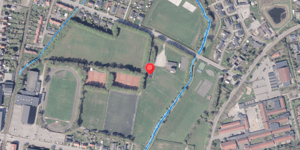 Oversvømmelsesrisiko fra vandløb på Bisgaardsvej 42, 8300 Odder