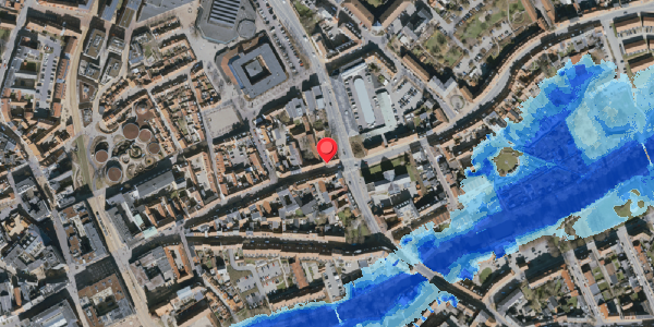 Oversvømmelsesrisiko fra vandløb på Overgade 52B, 5000 Odense C