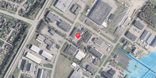Oversvømmelsesrisiko fra vandløb på Fåborgvej 10A, 9220 Aalborg Øst