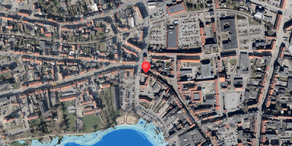 Oversvømmelsesrisiko fra vandløb på Storegade 33, 6100 Haderslev