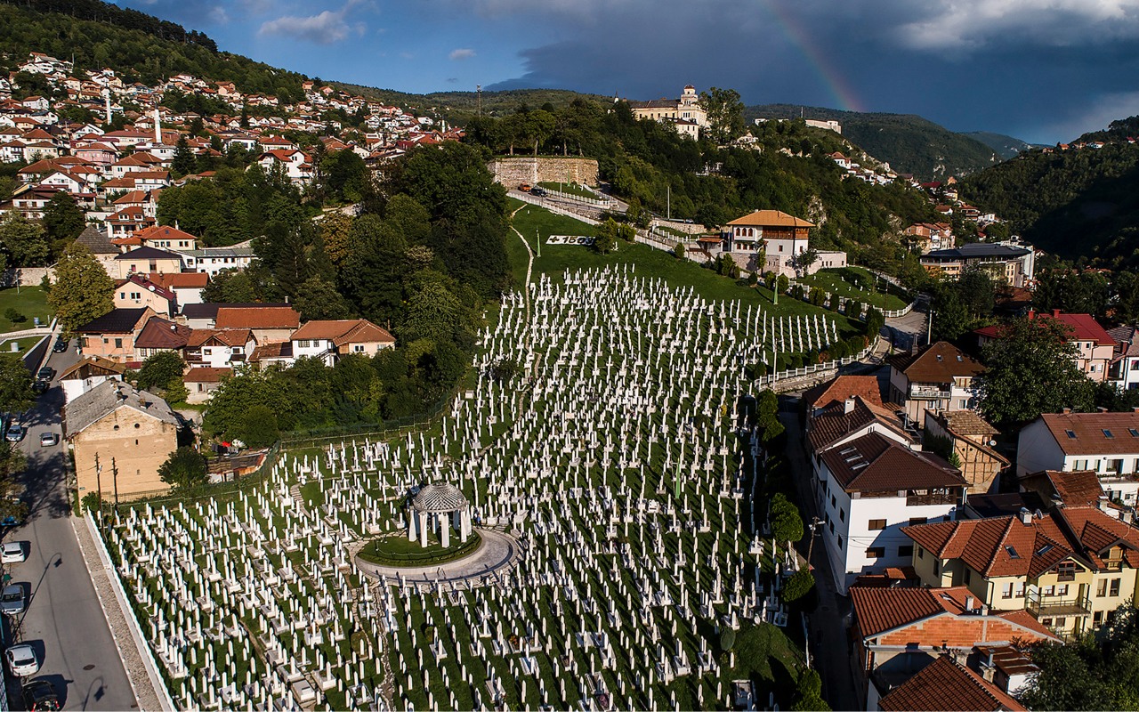 Kovaci Cemetery Sarajevo - From Drone, Bosnia and Herzegovina