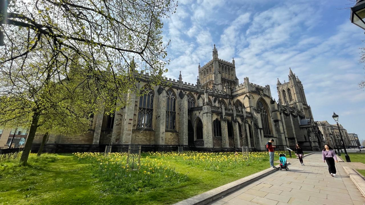 Bristol Cathedral - From College Green, United Kingdom