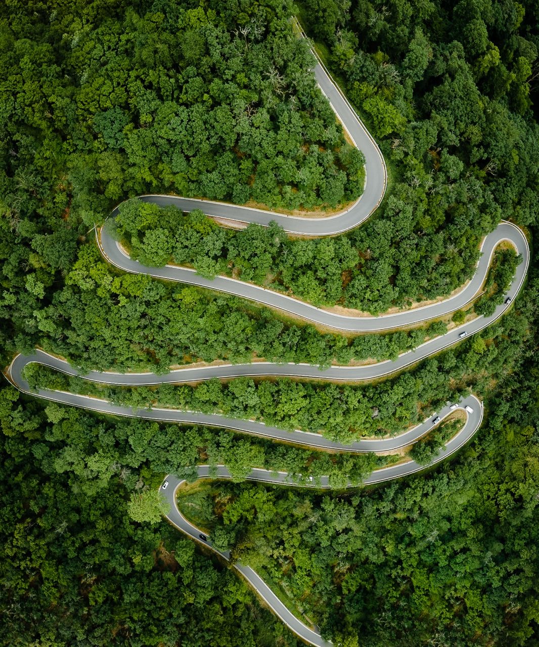 Hair pin turns - From Aerial - Drone, Germany