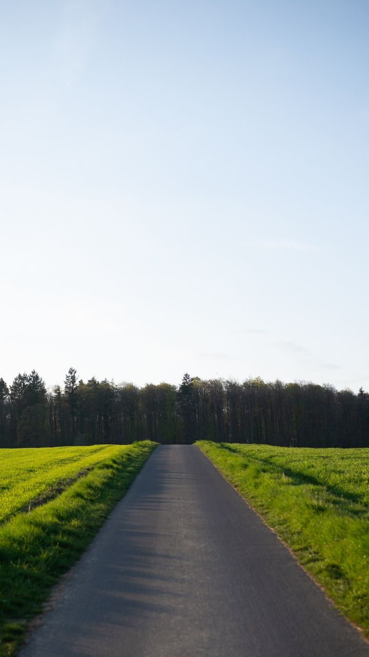 Straight countryside path - From The road, Germany