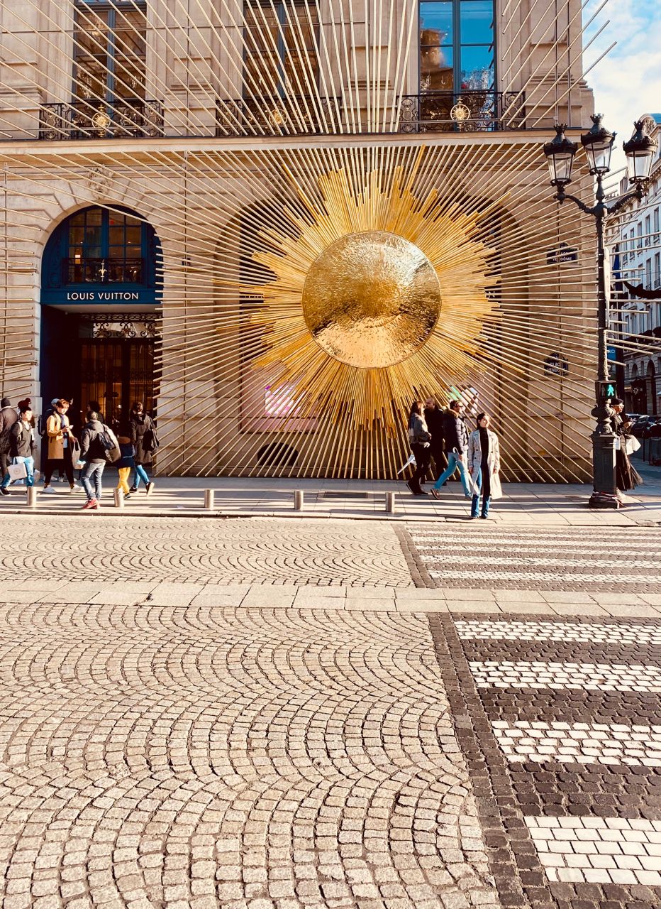 Louis Vuitton Shop Window in Place Vendome. Paris, France