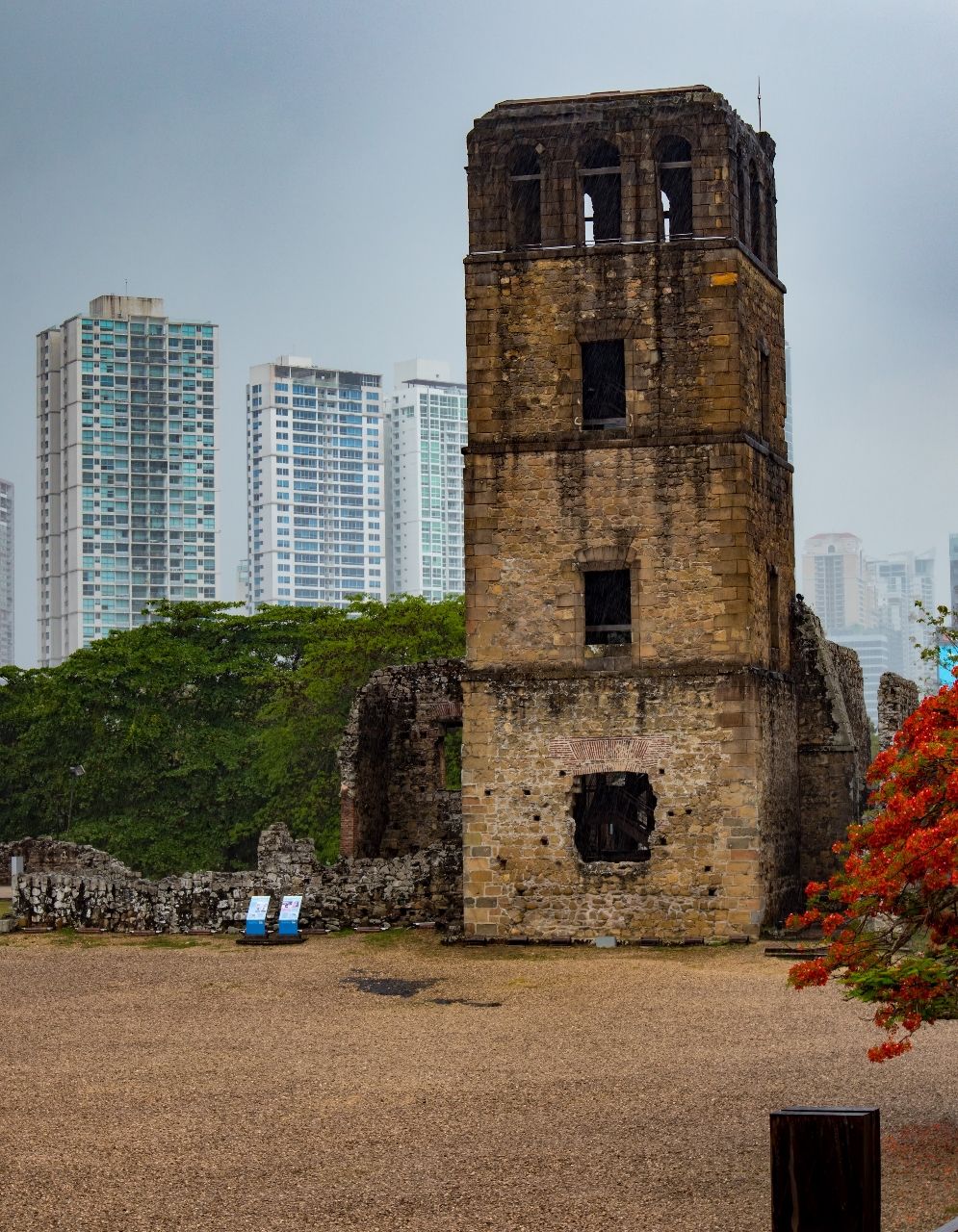 Tower Panama Viejo - From Museum Plaza Mayor, Panama