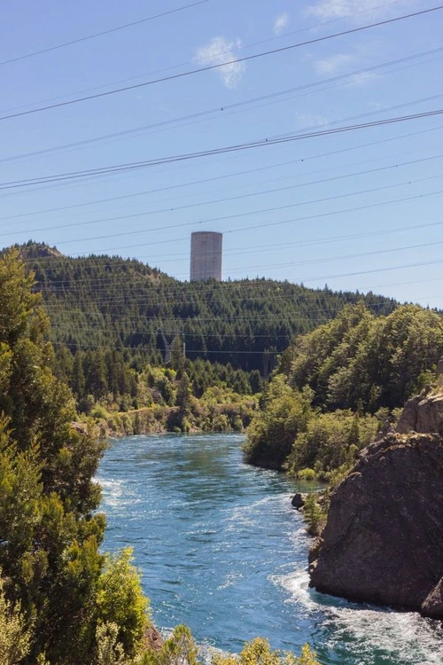 Central Hidroelectrica Futaleufu - Aus Puente sobre el Río Grande, Argentina