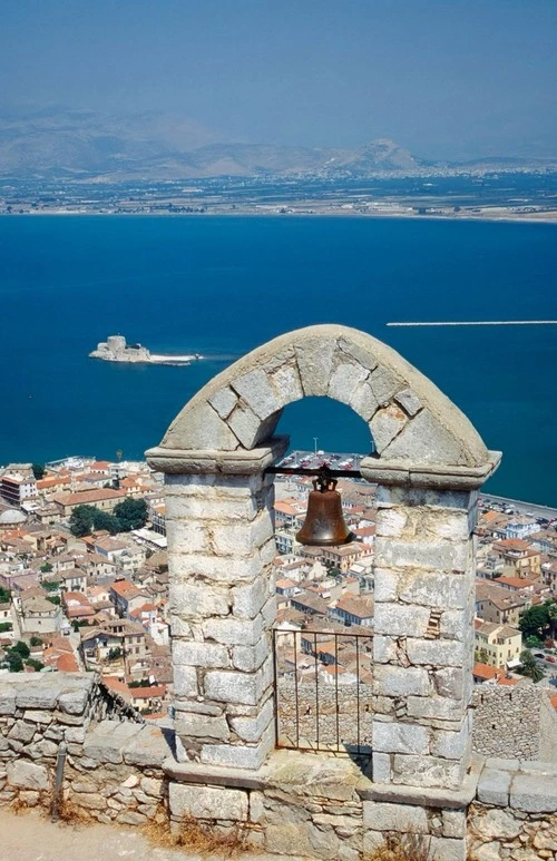 View of Nafplion - From Fortress of Palamidi - Western Entry Gate, Greece