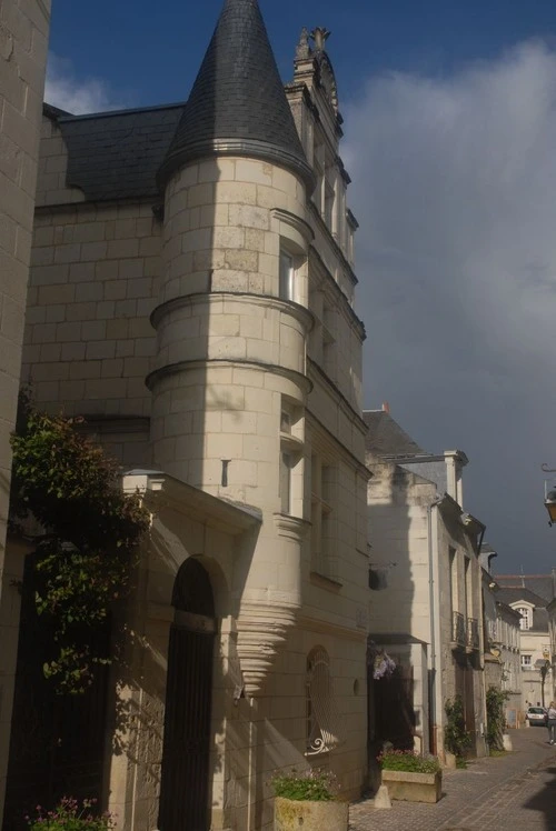 Chinon' Houses - 从 Rue Haute Saint-Maurice, France