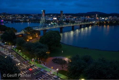 Hawthorne Bridge - From Portland Marriott Downtown Waterfront, United States