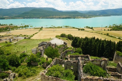 Embalse de Yesa - From Ruinas de Esco - Pueblo abandonado, Spain