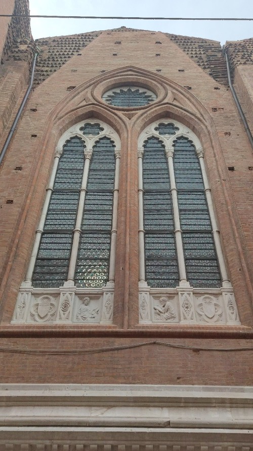 Finestra di San Petronio - From Via dell'Archiginnasio, Italy