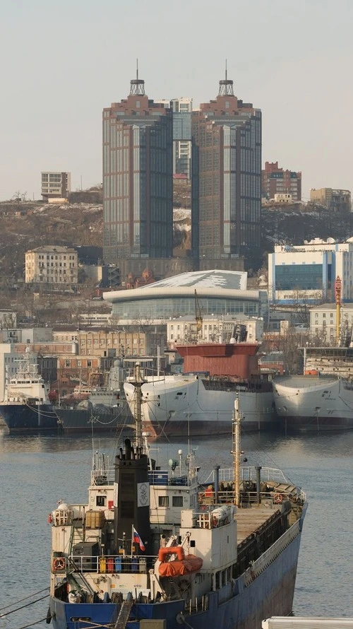 Towers and Vladivostok Circus - Aus Zaza cafe, Russia