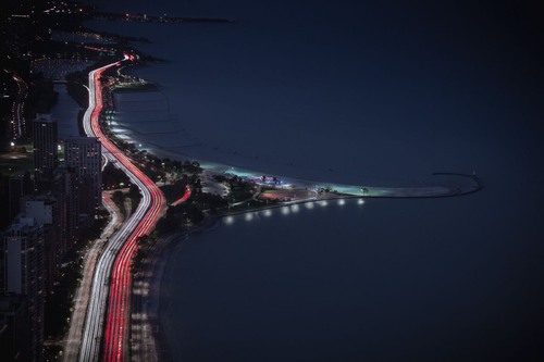Lake Shore Dr and North Ave beach - Desde 360Chicago - John Hancock Observatory, United States