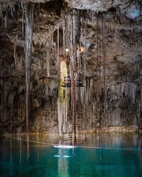 Cenote dulce Agua - From Cave entrance, Mexico