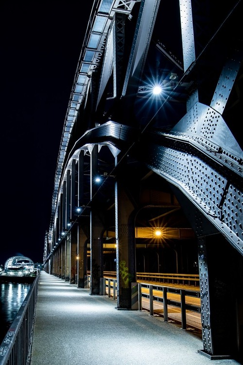 Freihafenelbbrücke - Aus Am Moldauhafen - Strasse, Germany
