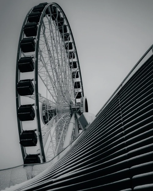 Navy Pier Ferris Wheel - Z Base of the stairs to the east, United States