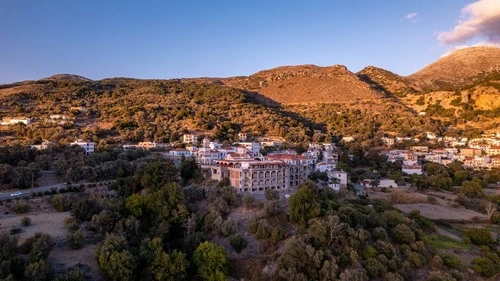 Holy Monastery of Saints Rafael, Nicholas and Irene - Aus Drone, Greece