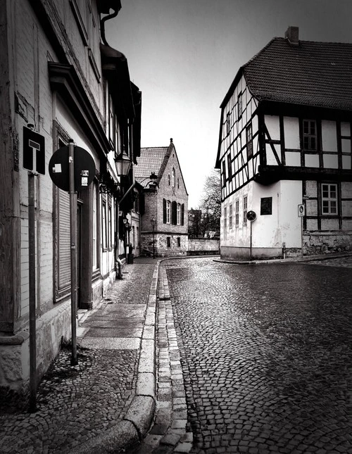 Quedlinburg Alt Stadt - Desde Muehlenstrasse, Germany