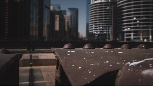Corncob Towers (Marina City) - Aus Wabash Ave Bridge, United States