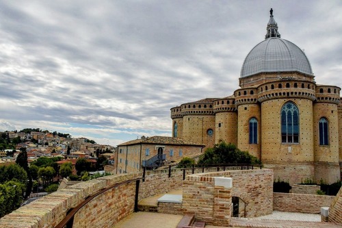 Sanctuary of the Holy House of Loreto - From Parco della Rimembranza, Italy