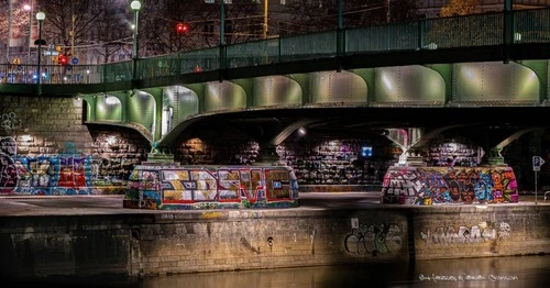 Brücke Grafitty streetart - Desde Gegenüber, Austria