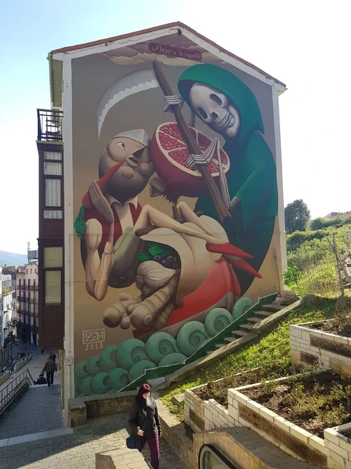 Alejar a la muerte - Graffiti - Desde Subiendo escaleras hacia el funicular, Spain