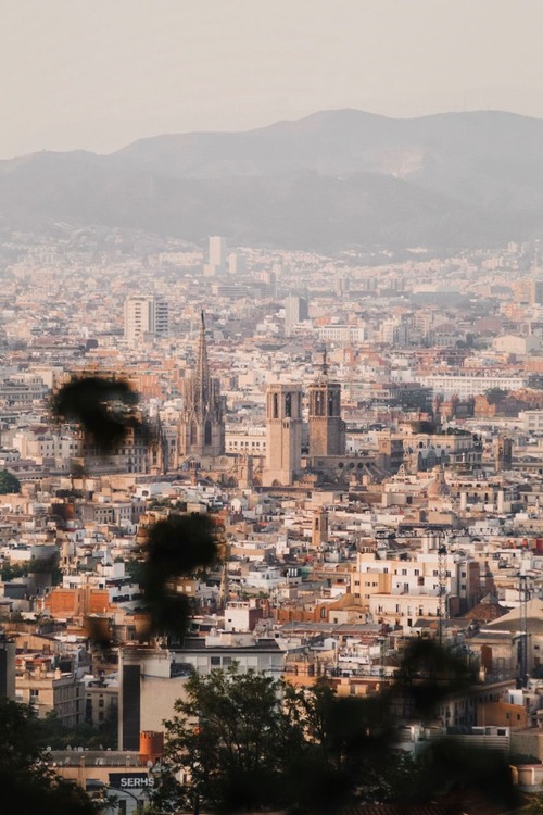 Cathedral of Barcelona - Des de Mirador de l'Alcalde, Spain