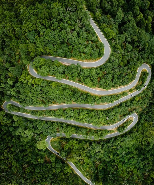Hair pin turns - Desde Aerial - Drone, Germany