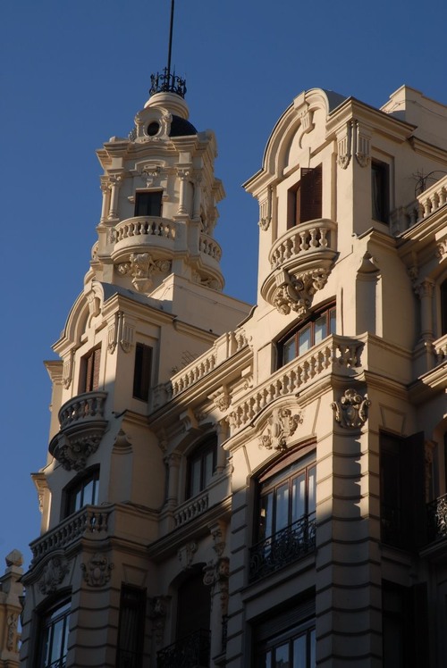 Gran Vía's Building - From Calle del Clavel, Spain