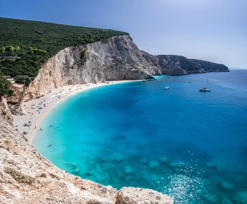 Porto Katsiki - İtibaren Porto Katsiki Viewpoint at Cliff, Greece