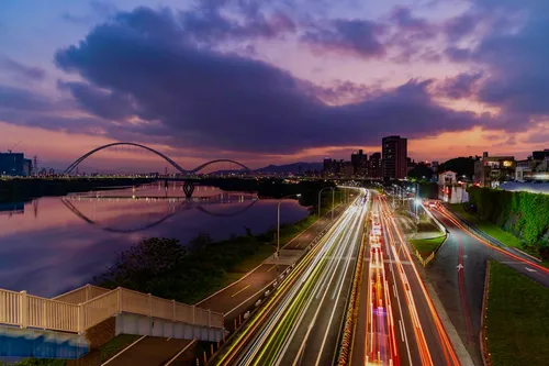 Crescent Bridge - Desde Xinhai Bridge, Taiwan