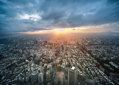 Taipei - 从 Top of Taipei 101 looking west, Taiwan