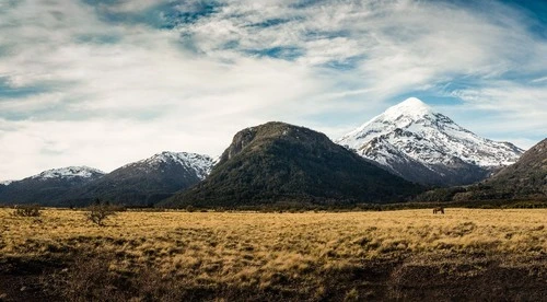 Volcan Lanín - Aus Camping Aila, Argentina