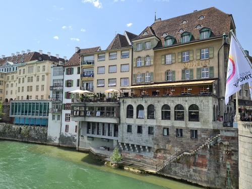 Häuser am Rhein - から Mittlere Brücke, Switzerland
