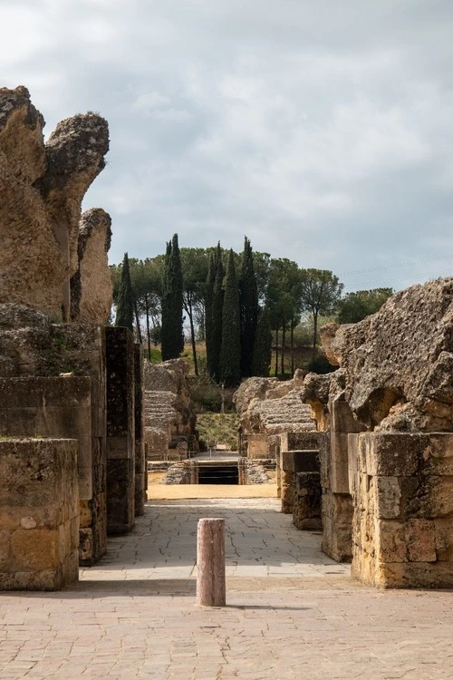 Amphitheatre of Italica - From Entrance, Spain