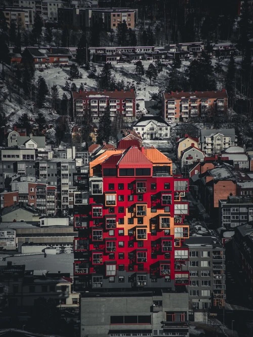 Colorful building - Aus Paradiskullen, Sweden