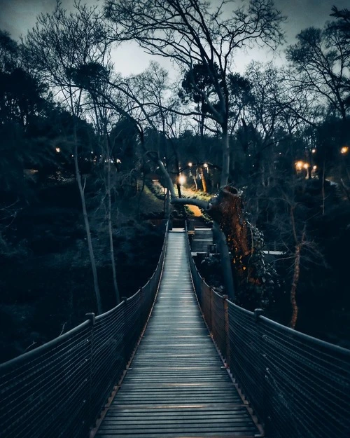 Wooden Bridge - 从 Yıldız Park on the bridge chain, Turkey