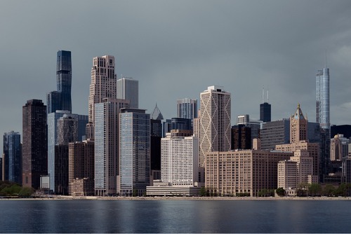 Chicago Skyline Oak Street Beach - から Wendella Boat Tour north of Navy Pier, United States