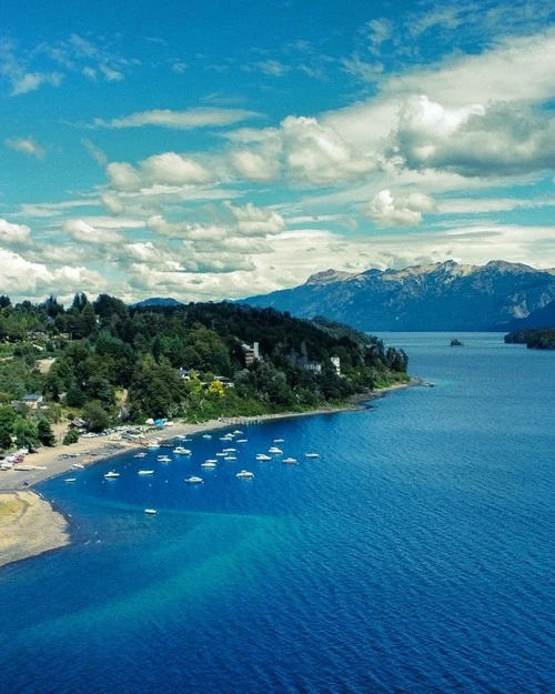 Lago Correntoso - From Drone, Argentina