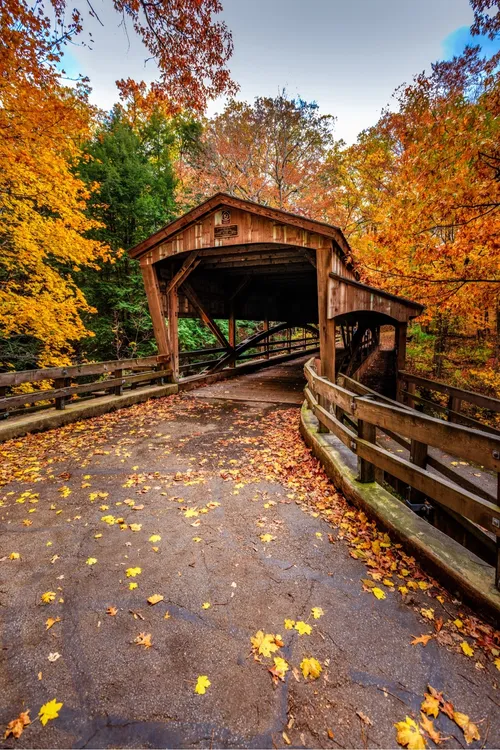 Covered Bridge - Aus Lanterman's Mill, United States