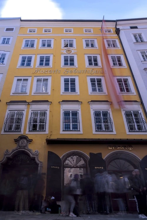 Mozarts Geburtshaus - From Hagenauer Platz, Austria