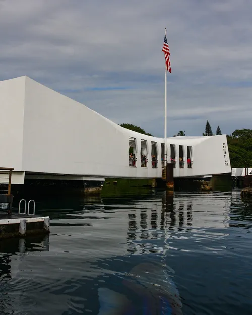 USS Arizona Memorial - From Boat Bridge, United States