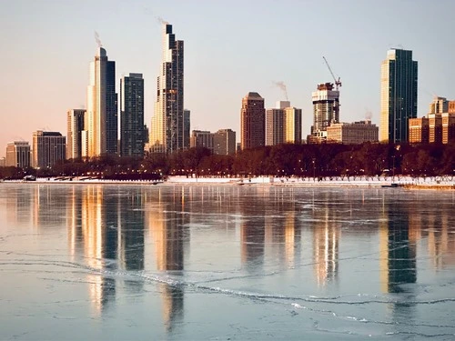 Chicago Skyline - От Monroe Harbor, United States