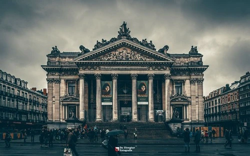 Bourse de Bruxelles - From Rue Auguste Orts, Belgium