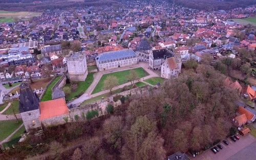 Bentheim Castle - Aus Schlosspark - Drone, Germany