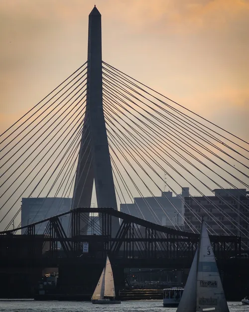 Leonard P. Zakim Bunker Hill Memorial Bridge - From Charlestown Navy Yard Ferry Terminal, United States